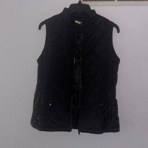BLACK FULL LENGTH VEST